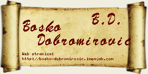 Boško Dobromirović vizit kartica